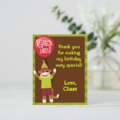 Sock Monkey Party Dank u Bedankkaart (Staand voorkant)