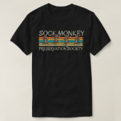 Sock Monkey PConservation Society Retro  Str T-shirt (Design voorkant)