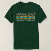 Sock Monkey PConservation Society Retro  Str T-shirt (Design voorkant)