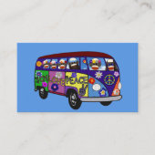 Sock Monkey Peace Bus Business Card Visitekaartje (Voorkant)