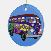 Sock Monkey Peace Bus Keramisch Ornament (Links)