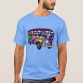 Sock Monkey Peace Bus  T-shirt (Voorkant)