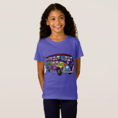 Sock Monkey Peace Bus  T-shirt (Voorkant volledig)