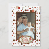 Sock Monkey Pedal Car, Boy Baby Birth kondiging Kaart (Achterkant)