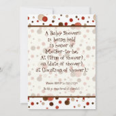 Sock Monkey Pedal Car, Boy Baby shower Invitation Kaart (Achterkant)