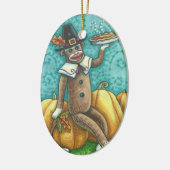 SOCK MONKEY PILGRIM, HOLIDAY THANKSGIVING ORNAMENT (Links)