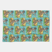 SOCK MONKEY PILGRIM, THANKSGIVING KITCHEN TOWEL THEEDOEK (Horizontaal)