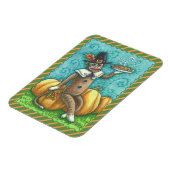 SOCK MONKEY PILGRIM, THANKSGIVING MAGNET Holiday Magneet (Linkerzijde)