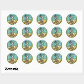 SOCK MONKEY PILGRIM THANKSGIVING STICKER SHEET RAN (Vel)