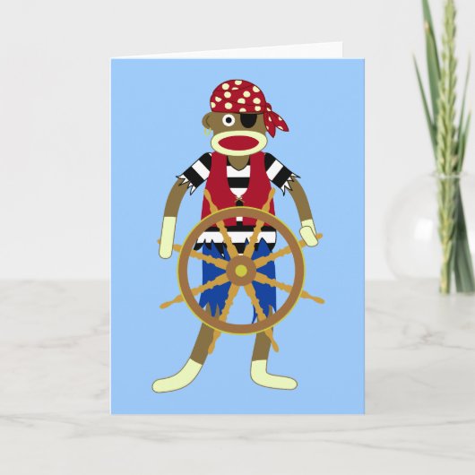 Sock Monkey Pirate Kaart (Voorkant)