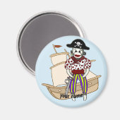 Sock Monkey Pirate Magneet (Voorkant / Achterkant)