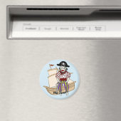 Sock Monkey Pirate Magneet (Insitu (Vaatwasser))