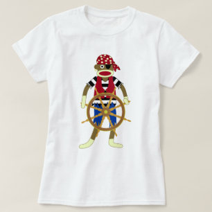 Sock Monkey Pirate T-shirt