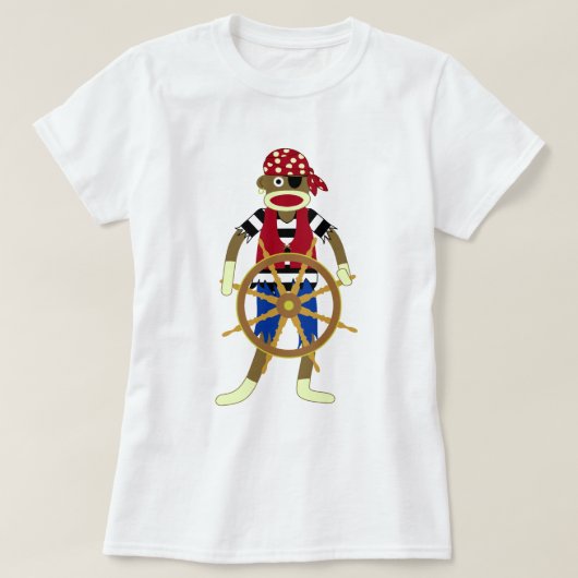 Sock Monkey Pirate T-shirt (Design voorkant)