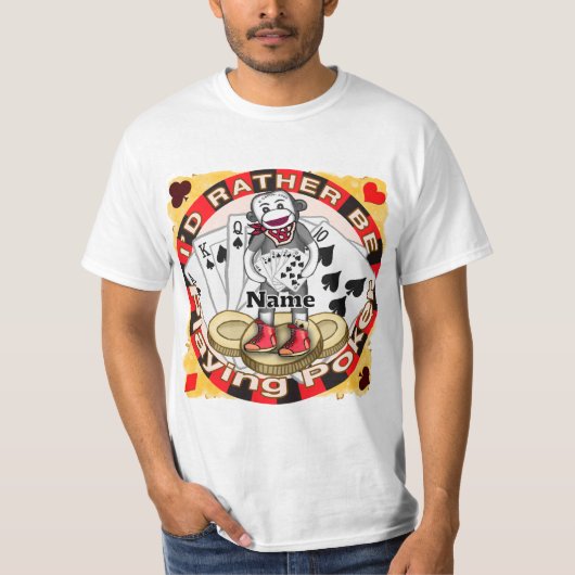Sock Monkey poker T-shirt (Voorkant)