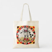 Sock Monkey poker Tote Bag (Achterkant)