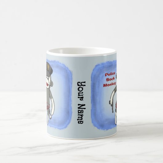 Sock Monkey Police Mok (Center)