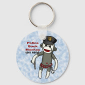 Sock Monkey Police sleutelhanger (Voorkant)
