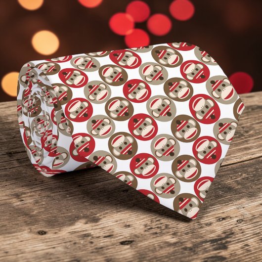 Sock Monkey Pop Culture Custom Necktie Tie Stropdas