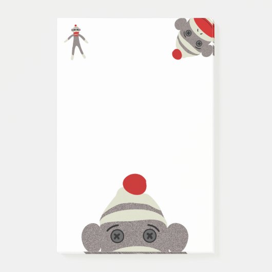 Sock Monkey Post-it® Notes (Voorkant)