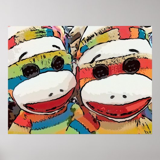 Sock Monkey-Poster Poster (Voorkant)