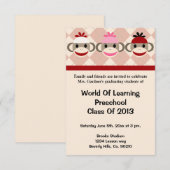 Sock Monkey Preschool of Kindergarten Afstuderen Kaart (Voorkant / Achterkant)