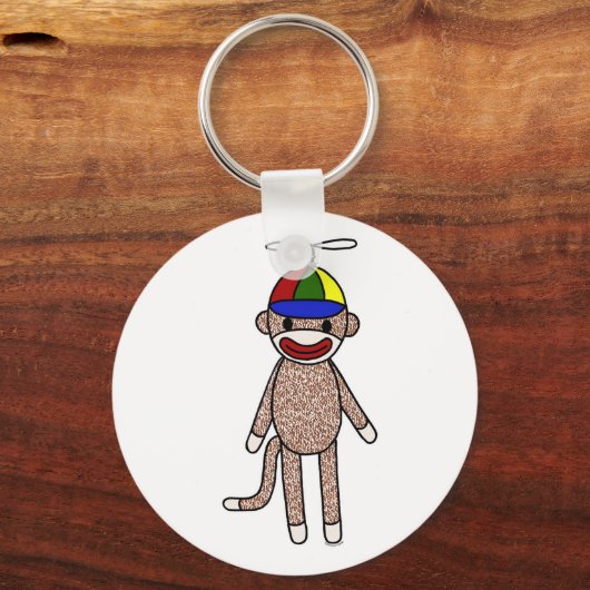 Sock Monkey Propeller Pet Sleutelhanger (Voorkant)