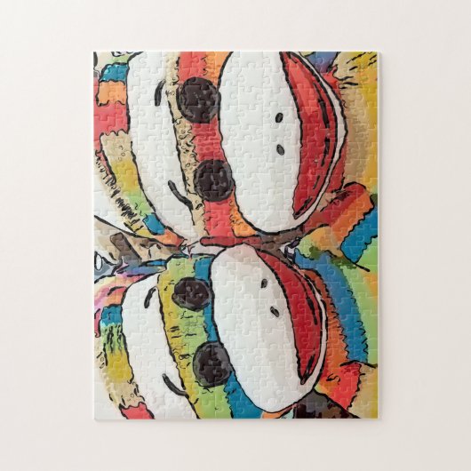 Sock Monkey Puzzle Legpuzzel (Verticaal)