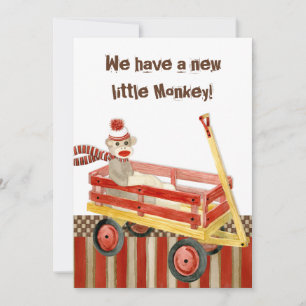 Sock Monkey, Red Wagon, Jongen Aankondiging