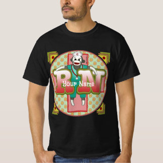 Sock Monkey RN Nurse T-shirt