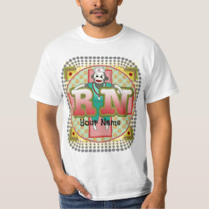 Sock Monkey RN Nurse T-shirt