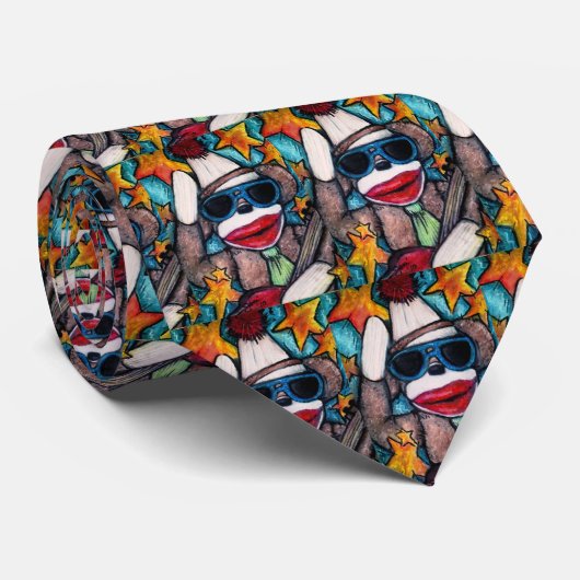 Sock Monkey Rock Star Stropdas (Opgerold)