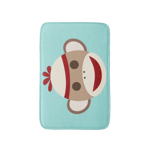 Sock Monkey Rug / Bath Mat (Voorkant Verticaal)