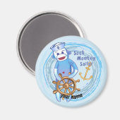 Sock Monkey Sailor Magneet (Voorkant / Achterkant)