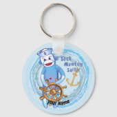 Sock Monkey Sailor Sleutelhanger (Voorkant)