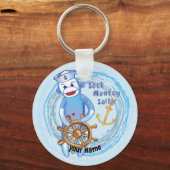 Sock Monkey Sailor Sleutelhanger (Voorkant)