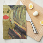 Sock Monkey-scherm Theedoek (Quarter Fold)