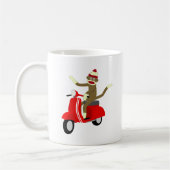 Sock Monkey Scooter Koffiemok (Links)