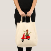 Sock Monkey Scooter Tote Bag (Voorkant (product))