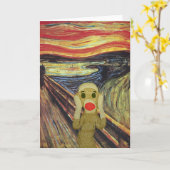 Sock Monkey Scream kaart (Gele Bloem)