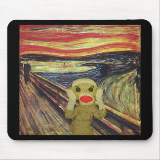 Sock Monkey Scream mousepad Muismat