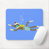 Sock Monkey Scuba Diver Muismat (Met muis)