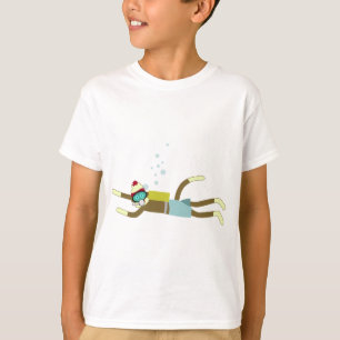 Sock Monkey Scuba Diver T-shirt
