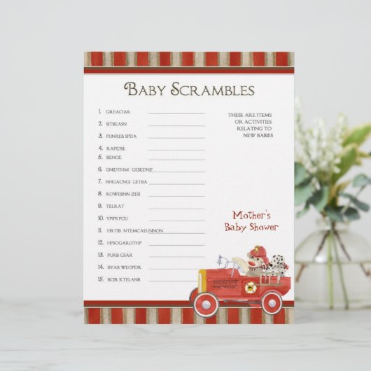 Sock Monkey, Shower Bingo in Scramble Game (Staand voorkant)