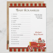 Sock Monkey, Shower Bingo in Scramble Game (Voorkant / Achterkant)