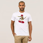 Sock Monkey Skateboarder T-shirt (Voorkant volledig)