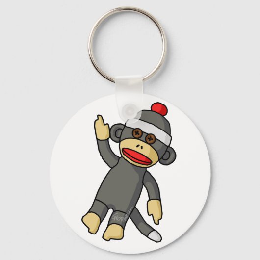 Sock Monkey Sleutelhanger (Voorkant)