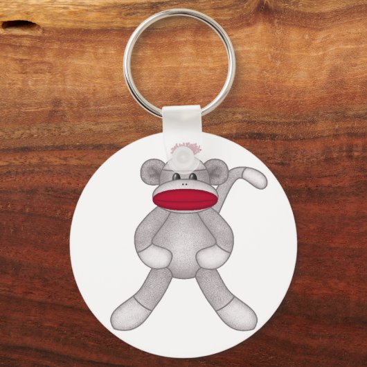 Sock Monkey Sleutelhanger (Voorkant)