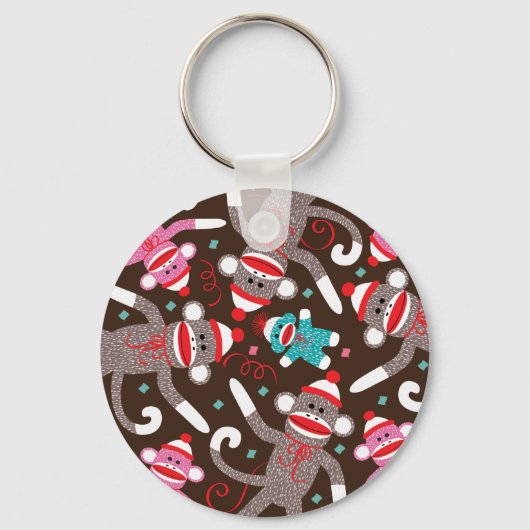 Sock Monkey Sleutelhanger (Voorkant)