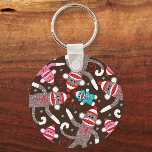 Sock Monkey Sleutelhanger (Voorkant)